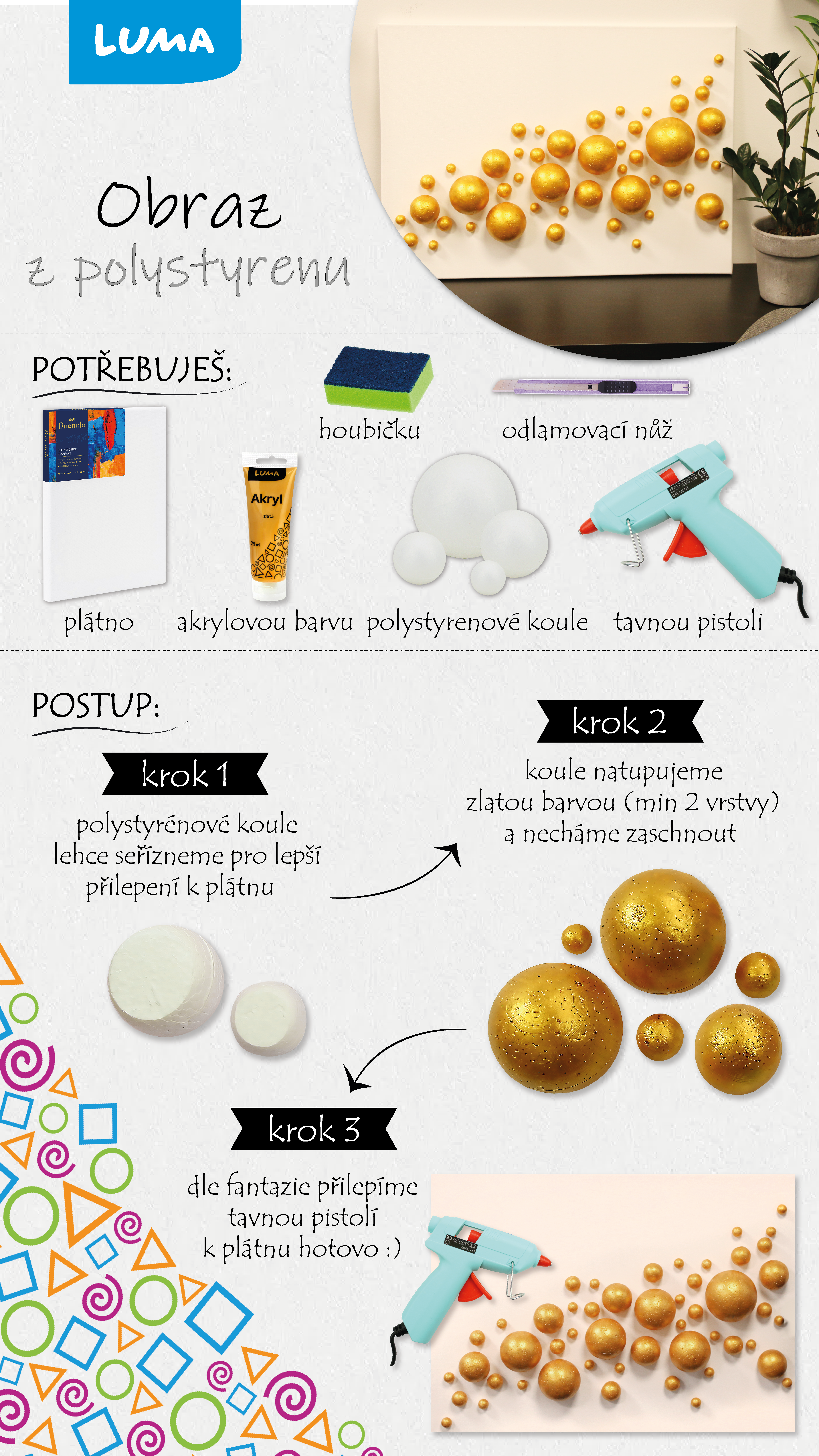 PLASTICKÝ OBRAZ Z POLYSTYRENU