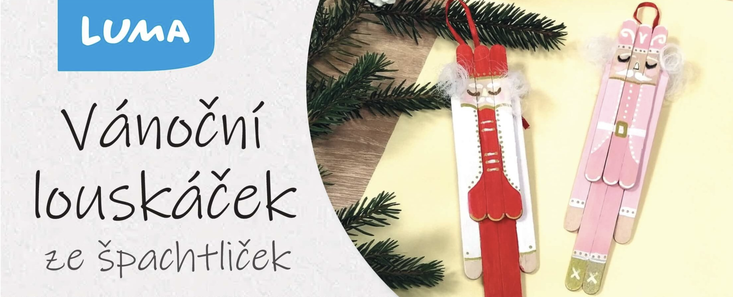 VÁNOČNÍ LOUSKÁČEK ZE ŠPACHTLIČEK