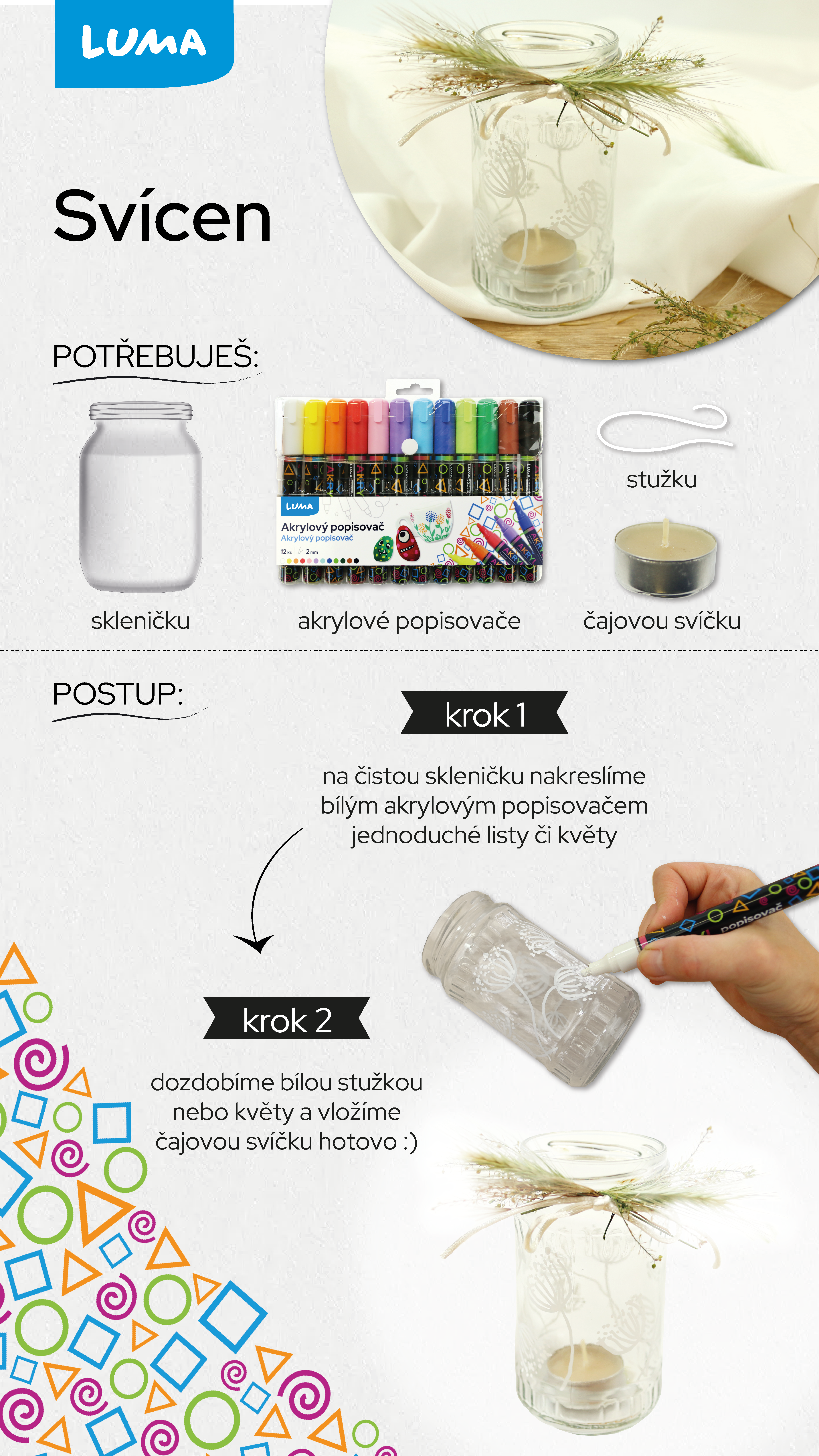 SVÍCEN ZE SKLENIČKY